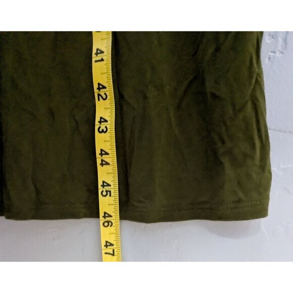 Dwell + Slumber Olive Green V-Neck Caftan Dress Pockets Half-Zip XL sz 18 - Picture 12 of 12
